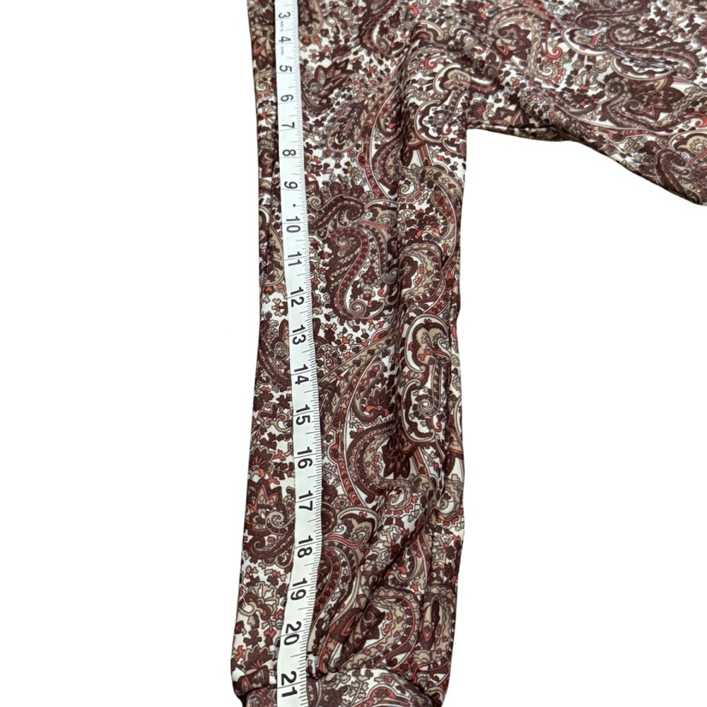 Vintage Fire Islander Paisley Blouse Size 16 Long Sleeve Made USA 70s Boho - Picture 8 of 9